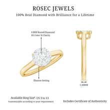 Load image into Gallery viewer, Natural Diamond Promise Ring in Illusion Set