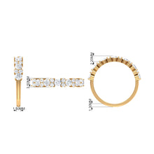 Load image into Gallery viewer, Certified Real Diamond Half Eternity Ring