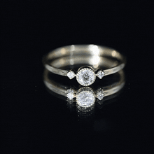Load image into Gallery viewer, Minimal Diamond Promise Ring in Bezel Setting