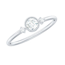 Load image into Gallery viewer, Minimal Diamond Promise Ring in Bezel Setting