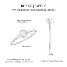 Load image into Gallery viewer, Minimal Diamond Promise Ring in Bezel Setting