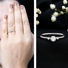 Load image into Gallery viewer, Minimal Diamond Promise Ring in Bezel Setting
