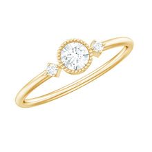 Load image into Gallery viewer, Minimal Diamond Promise Ring in Bezel Setting