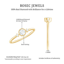 Load image into Gallery viewer, Minimal Diamond Promise Ring in Bezel Setting