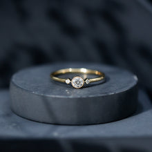 Load image into Gallery viewer, Minimal Diamond Promise Ring in Bezel Setting