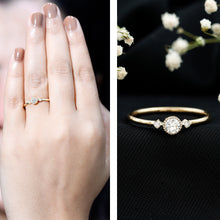 Load image into Gallery viewer, Minimal Diamond Promise Ring in Bezel Setting