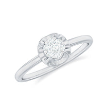 Load image into Gallery viewer, Round Shape Diamond Promise Ring in Illusion Setting