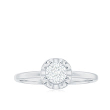 Load image into Gallery viewer, Round Shape Diamond Promise Ring in Illusion Setting