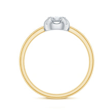 Load image into Gallery viewer, Round Shape Diamond Promise Ring in Illusion Setting