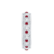 Load image into Gallery viewer, Natural Ruby Celtic Knot Wedding Band for Women