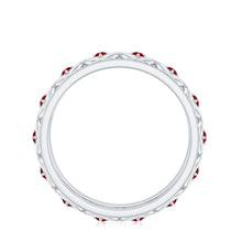 Load image into Gallery viewer, Natural Ruby Celtic Knot Wedding Band for Women
