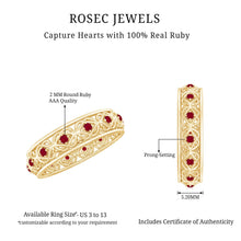 Load image into Gallery viewer, Natural Ruby Celtic Knot Wedding Band for Women