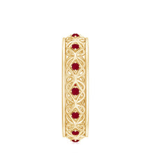 Load image into Gallery viewer, Natural Ruby Celtic Knot Wedding Band for Women