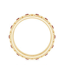 Load image into Gallery viewer, Natural Ruby Celtic Knot Wedding Band for Women