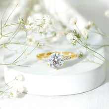 Load image into Gallery viewer, Round Cut 9 MM Lab Grown Diamond Solitaire Engagement Ring