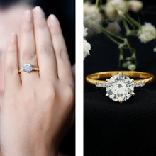 Load image into Gallery viewer, Round Cut 9 MM Lab Grown Diamond Solitaire Engagement Ring