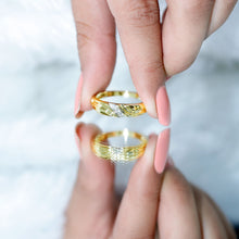 Load image into Gallery viewer, Certified Diamond Three Stone Band Ring for Men