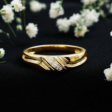 Load image into Gallery viewer, Certified Diamond Three Stone Band Ring for Men