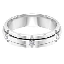 Load image into Gallery viewer, Natural Mens Diamond Band Ring with Certificate
