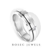 Load image into Gallery viewer, Natural Mens Diamond Band Ring with Certificate