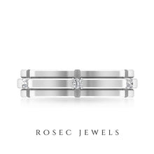 Load image into Gallery viewer, Natural Mens Diamond Band Ring with Certificate