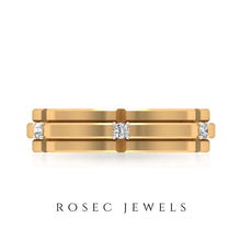 Load image into Gallery viewer, Natural Mens Diamond Band Ring with Certificate