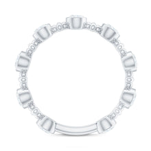 Load image into Gallery viewer, Certified Moissanite Stackable Wedding Band in Bezel Setting