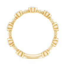 Load image into Gallery viewer, Certified Moissanite Stackable Wedding Band in Bezel Setting