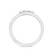 Load image into Gallery viewer, Certified Moissanite 3 Stone Anniversary Ring for Women
