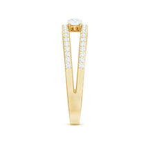 Load image into Gallery viewer, Certified Moissanite 3 Stone Anniversary Ring for Women