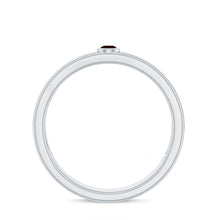 Load image into Gallery viewer, Natural Garnet Diamond Wide Wedding Band