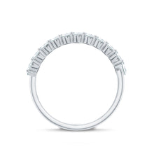 Load image into Gallery viewer, Certified Moissanite Baguette Cut Half Eternity Ring