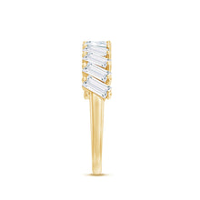 Load image into Gallery viewer, Certified Moissanite Baguette Cut Half Eternity Ring