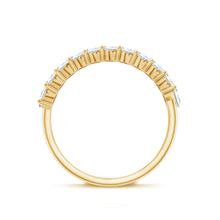 Load image into Gallery viewer, Certified Moissanite Baguette Cut Half Eternity Ring