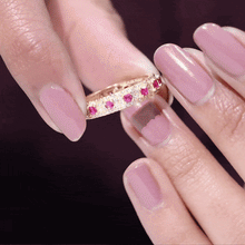 Load image into Gallery viewer, Princess Cut Lab Created Ruby Wedding Band with Diamonds
