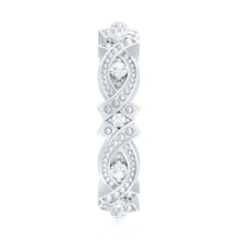 Load image into Gallery viewer, Vintage Inspired Moissanite Beaded Wedding Band