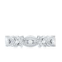 Load image into Gallery viewer, Vintage Inspired Moissanite Beaded Wedding Band