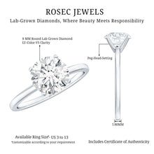 Load image into Gallery viewer, 2 Carat Lab Grown Diamond Classic Engagement Ring in Silver