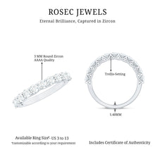 Load image into Gallery viewer, Cubic Zirconia Half Eternity Ring for Women