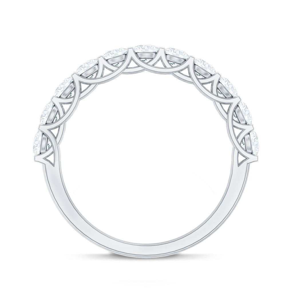 Cubic Zirconia Half Eternity Ring for Women