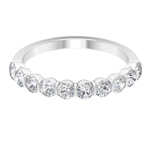 Load image into Gallery viewer, Natural Diamond Half Eternity Ring in Bar Setting