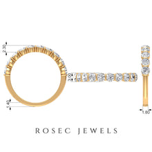 Load image into Gallery viewer, Natural Diamond Half Eternity Ring in Bar Setting