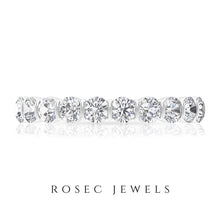 Load image into Gallery viewer, Natural Diamond Half Eternity Ring in Bar Setting