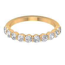 Load image into Gallery viewer, Natural Diamond Half Eternity Ring in Bar Setting