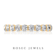 Load image into Gallery viewer, Natural Diamond Half Eternity Ring in Bar Setting
