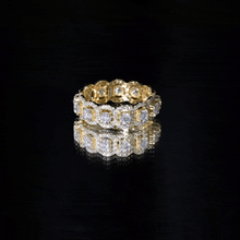 Load image into Gallery viewer, Certified Moissanite Statement Wedding Band for Women