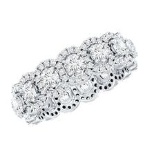 Load image into Gallery viewer, Certified Moissanite Statement Wedding Band for Women