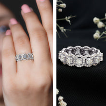 Load image into Gallery viewer, Certified Moissanite Statement Wedding Band for Women