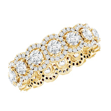 Load image into Gallery viewer, Certified Moissanite Statement Wedding Band for Women