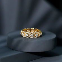 Load image into Gallery viewer, Certified Moissanite Statement Wedding Band for Women